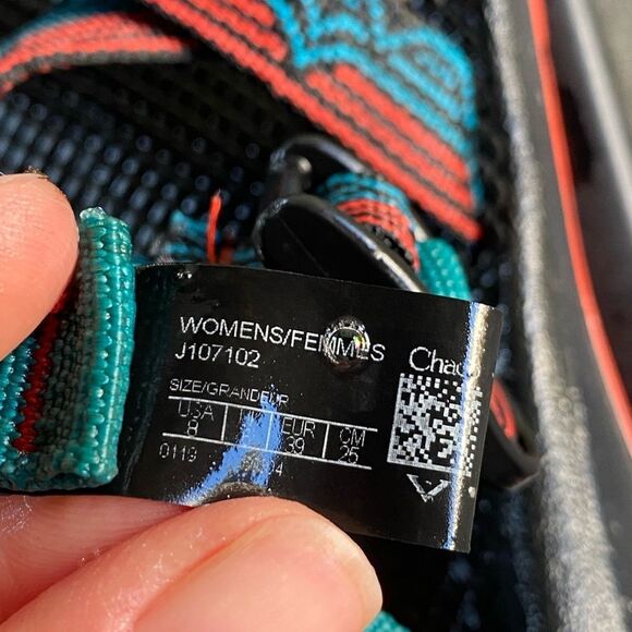 Chaco Z cloud blue orange women’s hiking walking water sandals 8 - Picture 8 of 8